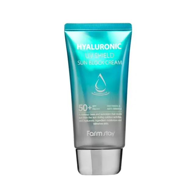 Farm Stay - Protector Solar con Ácido Hialurónico Hyaluronic UV Shield Sun Block Cream 70g - Imagen 3